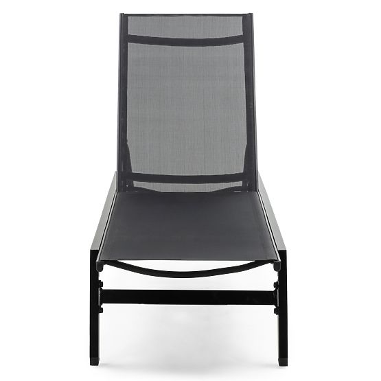 Regulowane leżak ogrodowy Shelly, aluminiowe, grafitowe