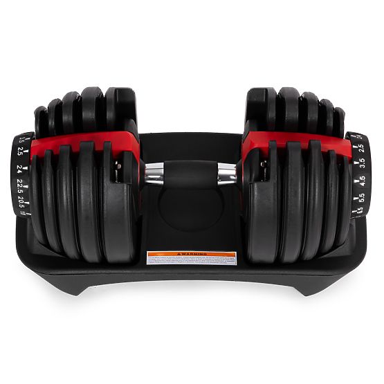 Regulowany hantel żeliwny z podstawką obciążenie 2,5-24 kg ModernHome