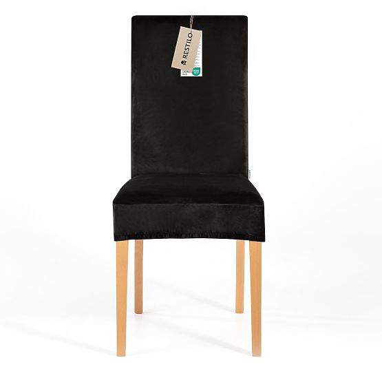 RESTILO pokrowiec na sofę SENTO czarny gładki klasyczny styl