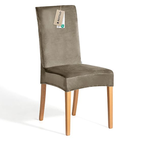 RESTILO pokrowiec na sofę SENTO kolor beżowy gładki klasyczny styl