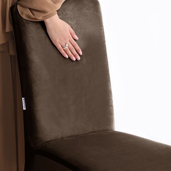 RESTILO pokrowiec na sofę SENTO kolor brązowy gładki klasyczny styl