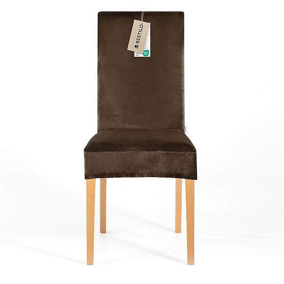 RESTILO pokrowiec na sofę SENTO kolor brązowy gładki klasyczny styl