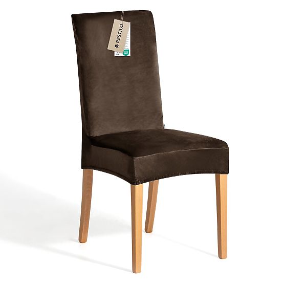 RESTILO pokrowiec na sofę SENTO kolor brązowy gładki klasyczny styl