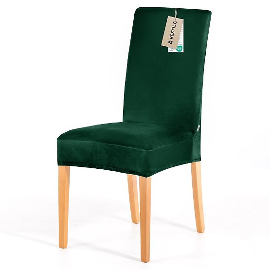 RESTILO pokrowiec na sofę SENTO kolor butelkowa zieleń gładki klasyczny styl