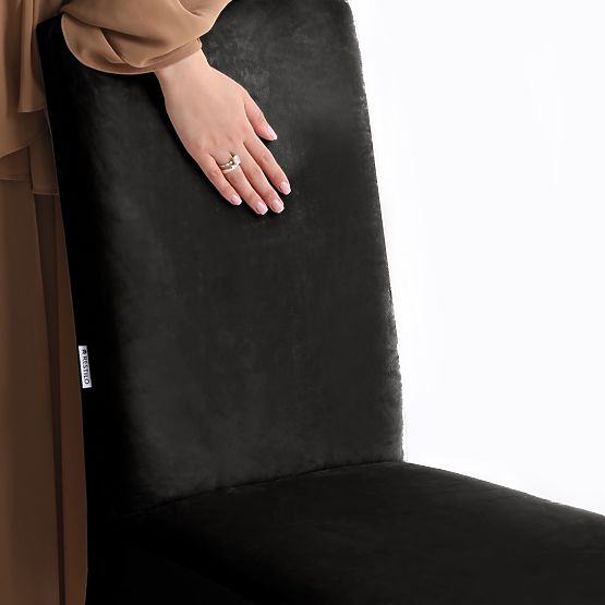 RESTILO pokrowiec na sofę SENTO kolor czarny gładki klasyczny styl