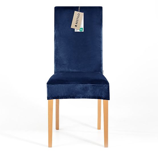 RESTILO pokrowiec na sofę SENTO kolor indygo gładki klasyczny styl