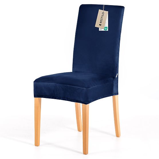 RESTILO pokrowiec na sofę SENTO kolor indygo gładki klasyczny styl