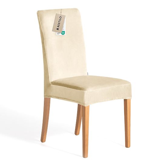 RESTILO pokrowiec na sofę SENTO kolor jasnobeżowy gładki klasyczny styl