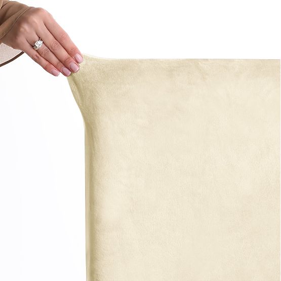 RESTILO pokrowiec na sofę SENTO kolor kremowy gładki klasyczny styl