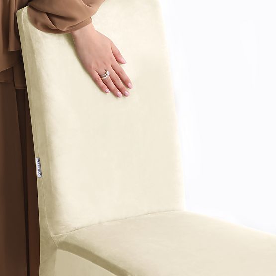 RESTILO pokrowiec na sofę SENTO kolor kremowy gładki klasyczny styl