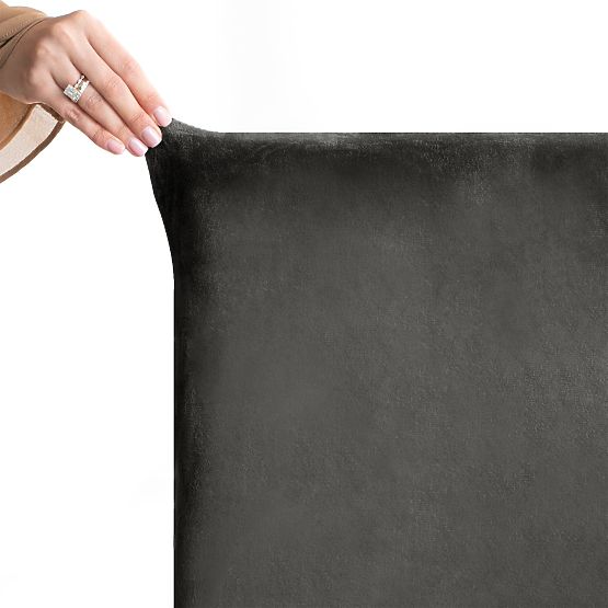 RESTILO pokrowiec na sofę SENTO kolor stalowy gładki klasyczny styl