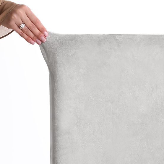 RESTILO pokrowiec na sofę SENTO kolor szary gładki klasyczny styl