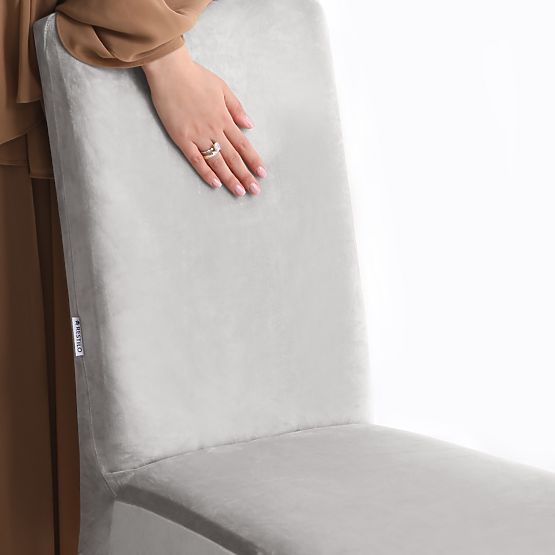 RESTILO pokrowiec na sofę SENTO kolor szary gładki klasyczny styl