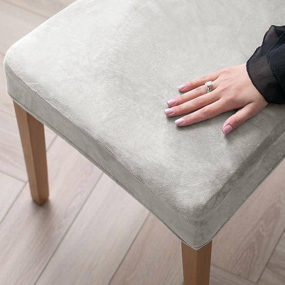 RESTILO pokrowiec na sofę SENTO kolor szary gładki klasyczny styl