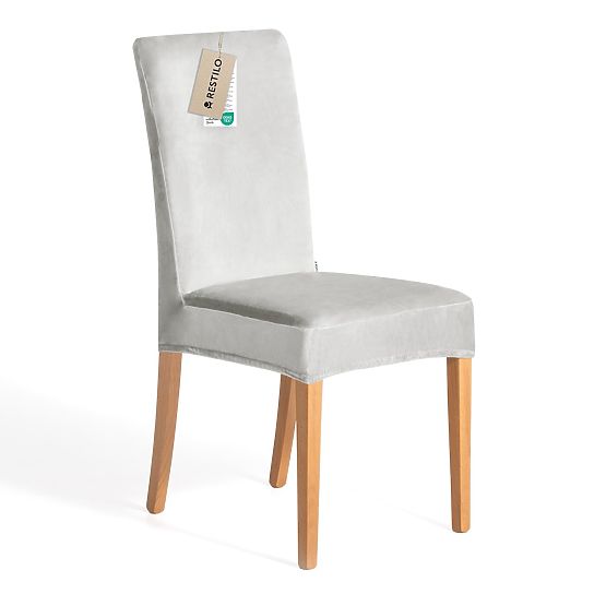 RESTILO pokrowiec na sofę SENTO kolor szary gładki klasyczny styl