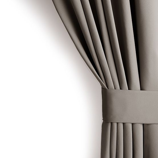 RESTILO zasłona BLACKOUT kolor beżowy, szarfa do mocowania, styl klasyczny, taśma, materiał blackout