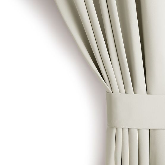 RESTILO zasłona BLACKOUT kolor kremowy, styl klasyczny, srebrne przelotki, materiał bl