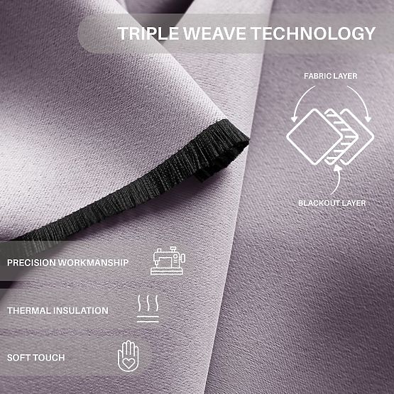 RESTILO zasłona BLACKOUT kolor pudrowy róż, ściągana szarfa, styl klasyczny, srebrne przelotki