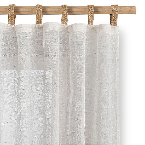 RESTILO zasłona DRIMAR kolor beżowy styl nowoczesny materiał len, mikrofibra 140x250