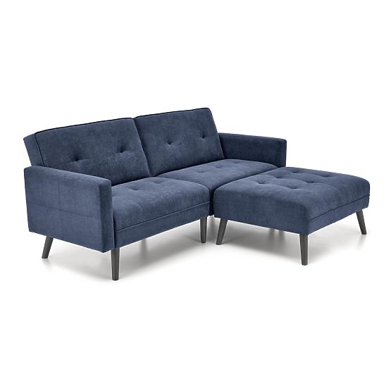 Rozkładana sofa CORNELIUS z funkcją narożnika niebieska (1p=1szt)
