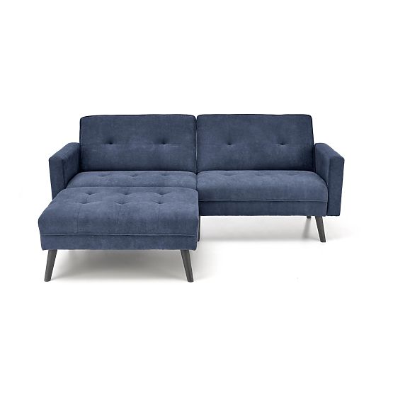 Rozkładana sofa CORNELIUS z funkcją narożnika niebieska (1p=1szt)