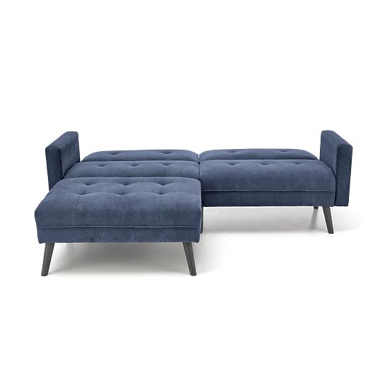 Rozkładana sofa CORNELIUS z funkcją narożnika niebieska (1p=1szt)