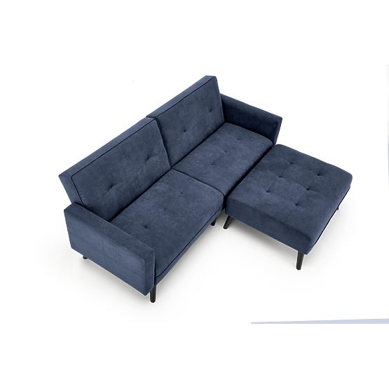 Rozkładana sofa CORNELIUS z funkcją narożnika niebieska (1p=1szt)