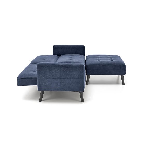 Rozkładana sofa CORNELIUS z funkcją narożnika niebieska (1p=1szt)