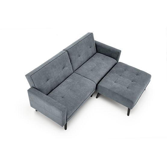 Rozkładana sofa CORNELIUS z funkcją narożnika szara (1p=1szt)