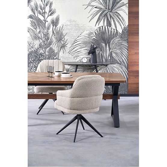 Rozkładany stół BARON, orzechowy / czarny (2p=1szt)