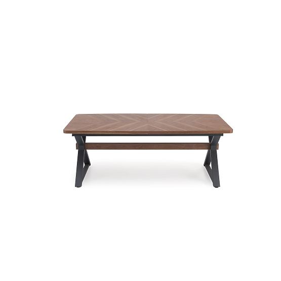 Rozkładany stół BARON, orzechowy / czarny (2p=1szt)