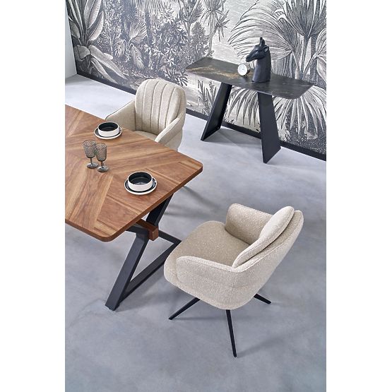 Rozkładany stół BARON, orzechowy / czarny (2p=1szt)