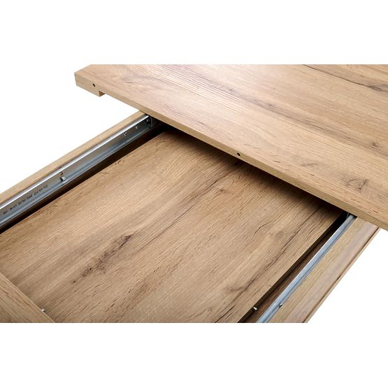 BRANDON stół rozkładany 160-200/90 cm dąb wotan/czarny