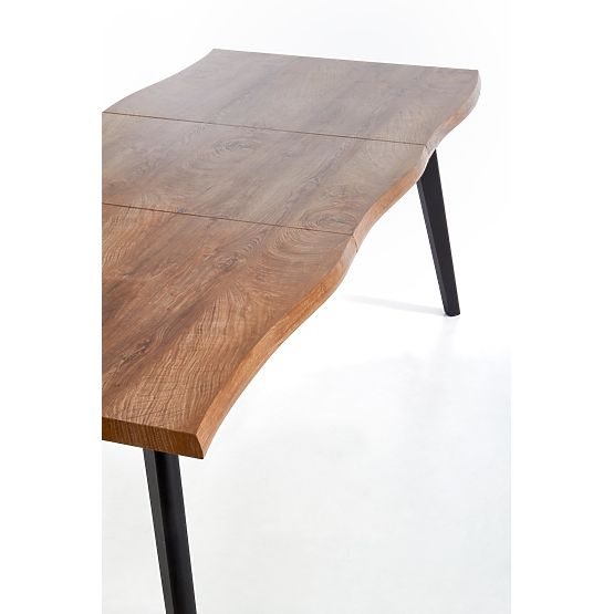 Rozkładany stół DICKSON 120-180/80 cm, blat - naturalny, nogi - czarne (2p=1ks)