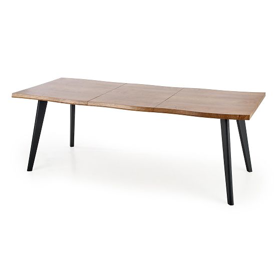 Rozkładany stół DICKSON 120-180/80 cm, blat - naturalny, nogi - czarne (2p=1ks)