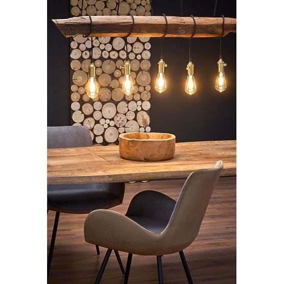 Rozkładany stół DICKSON 120-180/80 cm, blat - naturalny, nogi - czarne (2p=1ks)