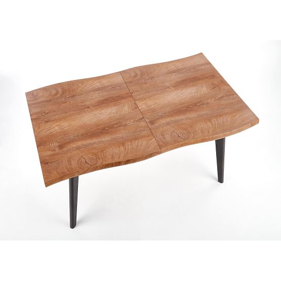 Rozkładany stół DICKSON 120-180/80 cm, blat - naturalny, nogi - czarne (2p=1ks)