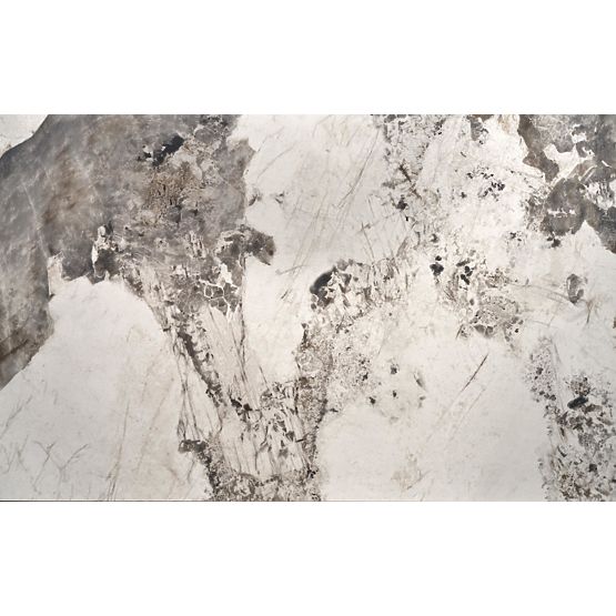 Rozkładany stół FERNANDO, blat - biały marmur, nogi - czarne (3p=1szt)