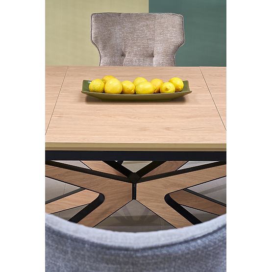 Rozkładany stół JAMES, naturalny / czarny (2p=1ks)