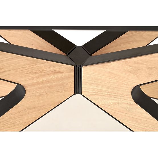 Rozkładany stół JAMES, naturalny / czarny (2p=1ks)