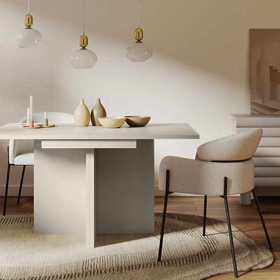 Rozkładany stół Jose 140-200 cm, prostokątny, kaszmirowy