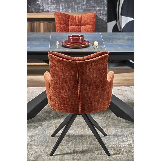 Rozkładany stół LUCIANO, blat: niebieski marmur (2p=1ks)