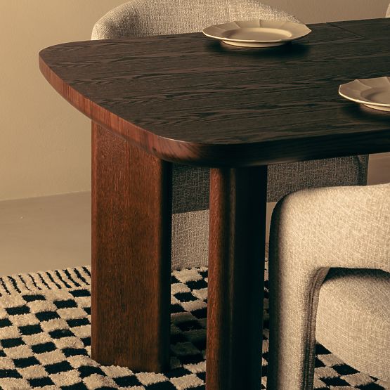 Rozkładany stół Marbella 160-200 cm, prostokątny, ciemny dąb