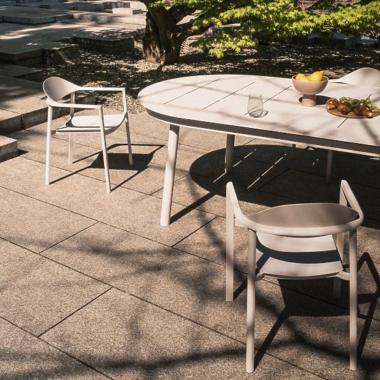 Rozkładany stół ogrodowy Marinelli 230-300 cm, aluminiowy, jasnobeżowy