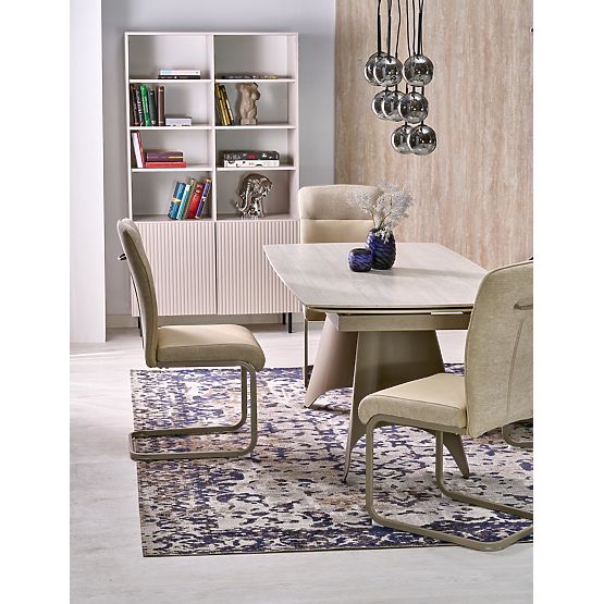 Rozkładany stół SALIX, trawertyn / kaszmir (2p=1ks)