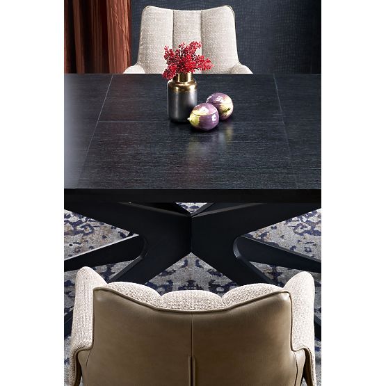 Rozkładany stół SANDRO, czarny (2p=1ks)