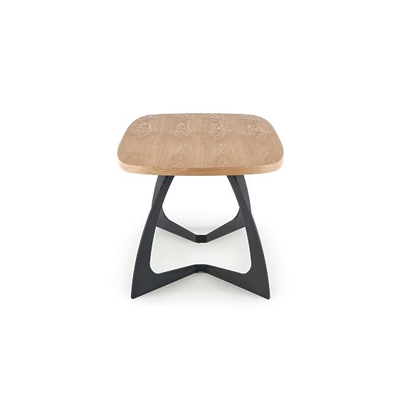 Rozkładany stół VELDON, blat - dąb naturalny, nogi - czarne (2p=1szt)