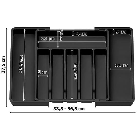 Rozsuwany organizer na sztućce GARFO