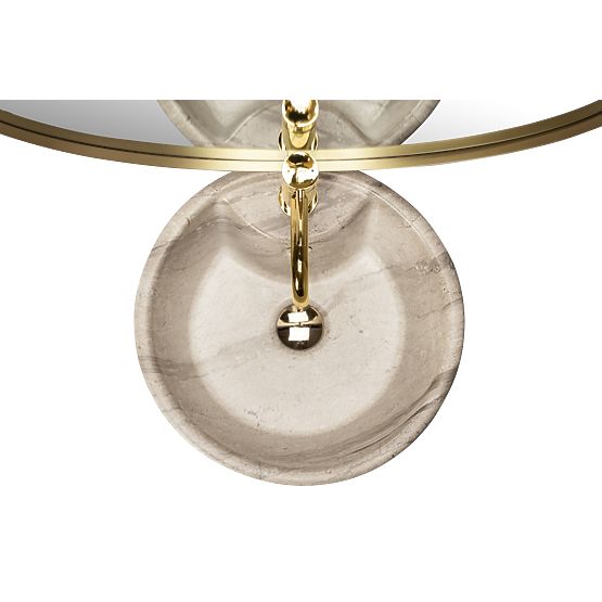 Samodzielnie stojąca ceramiczna umywalka Blanka Natural Matt Marmur