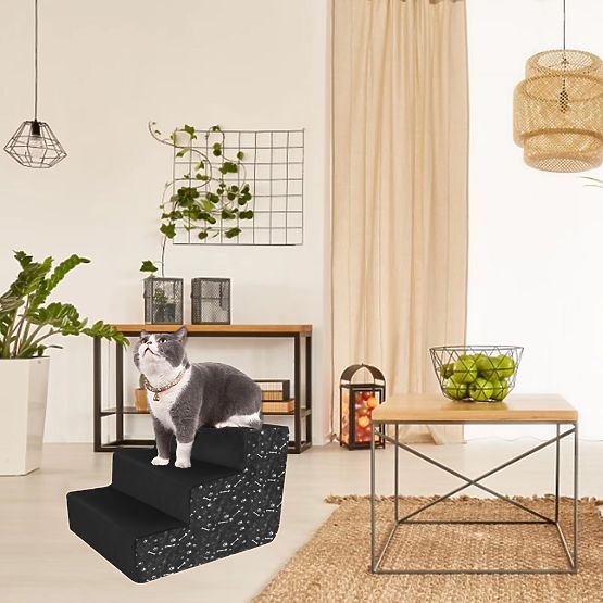 SCHODKI DLA ZWIERZĄT 342533A BLACK/PRINT